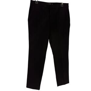 Zara Basic Collection Black High Rise Flat Front Trouser Pants Size 6